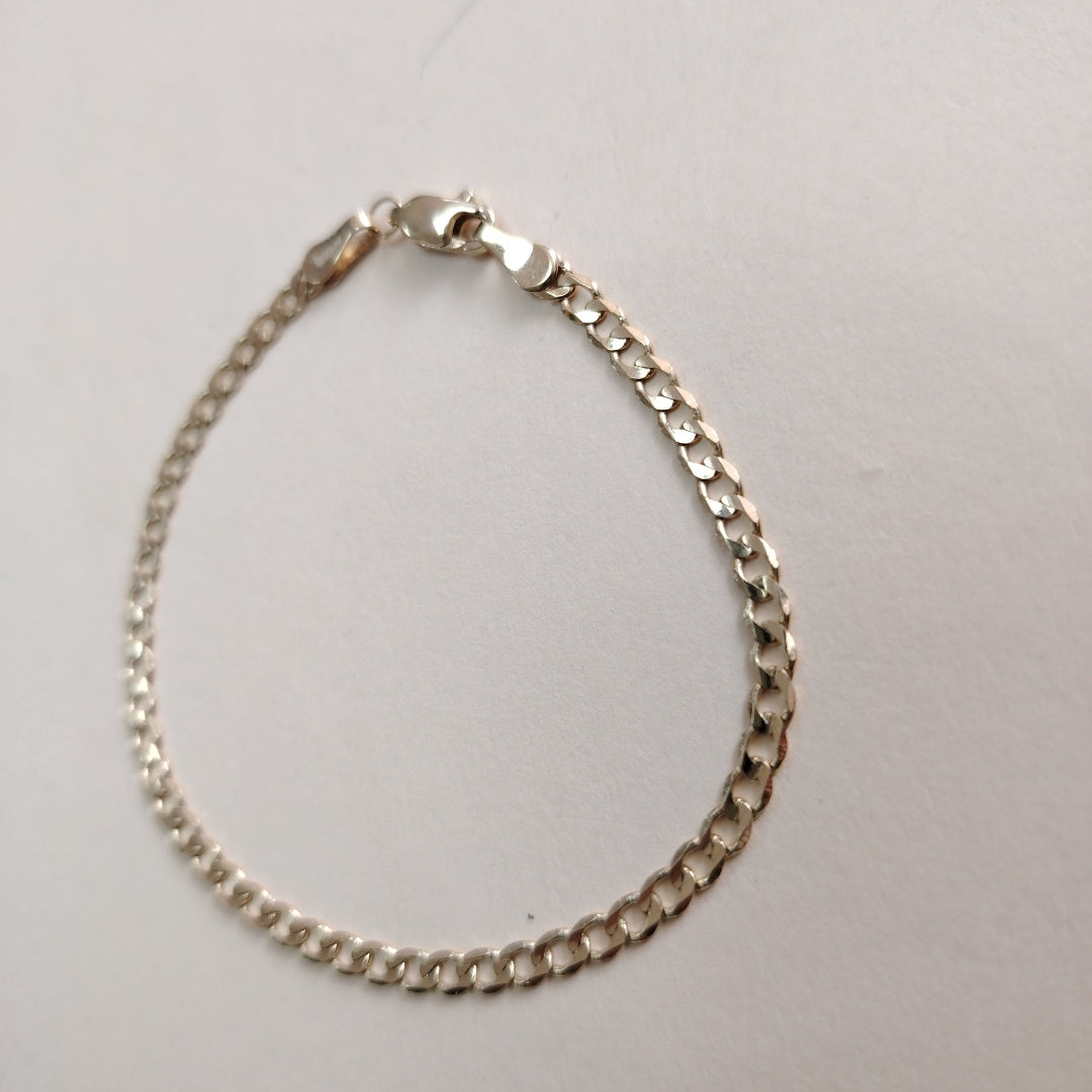 PULSERA TEJIDO BARBADA 14K 18 CM 3.3 GR (NUEVO)