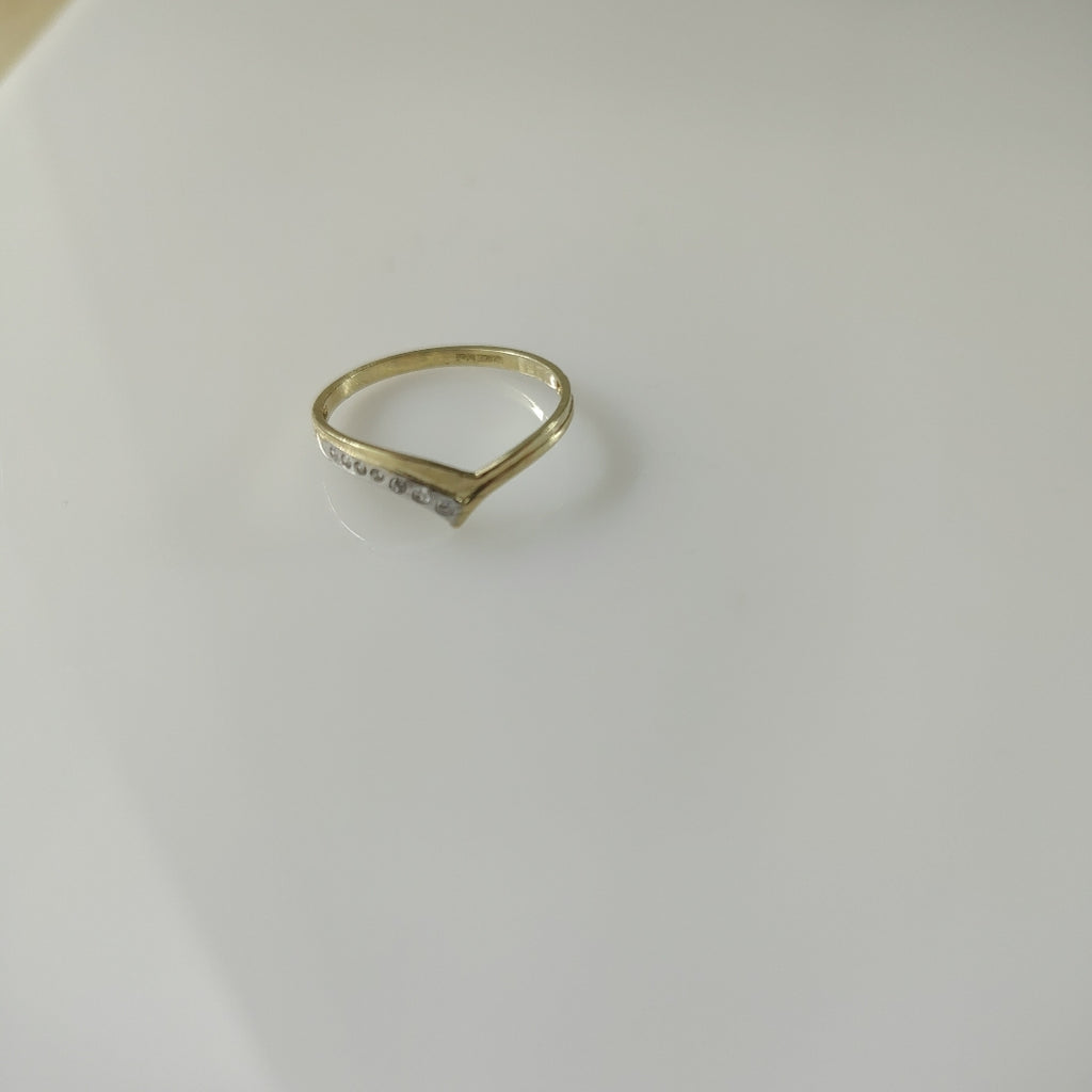 ANILLOS C CIRCONIAS 14K TALLA 8 1 GR (NUEVO)