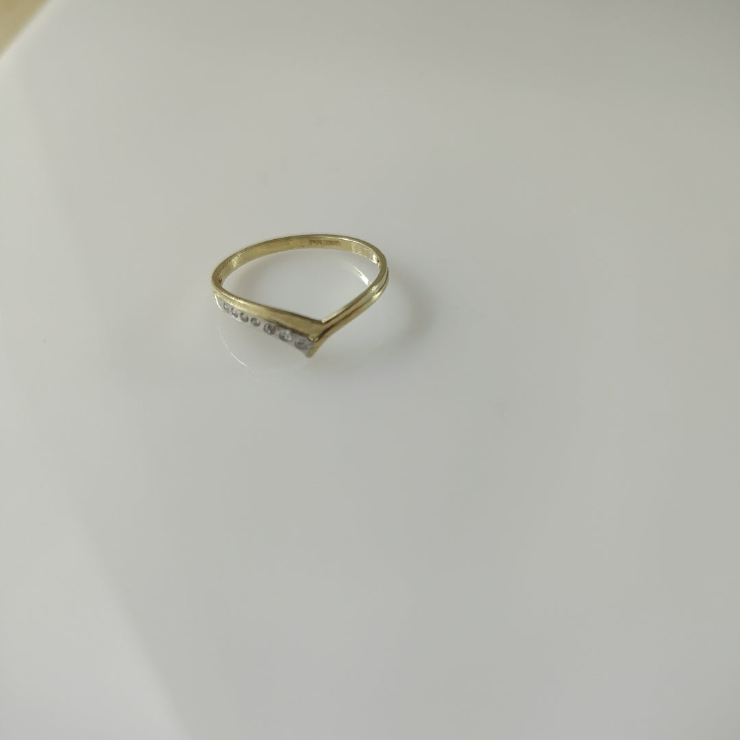 ANILLOS C CIRCONIAS 14K TALLA 8 1 GR (NUEVO)