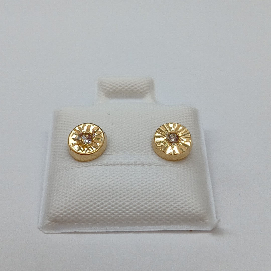 BROQUELES BROQUEL FIG BOTON C CIRCONIA 14K 0.2916 GR (NUEVO)