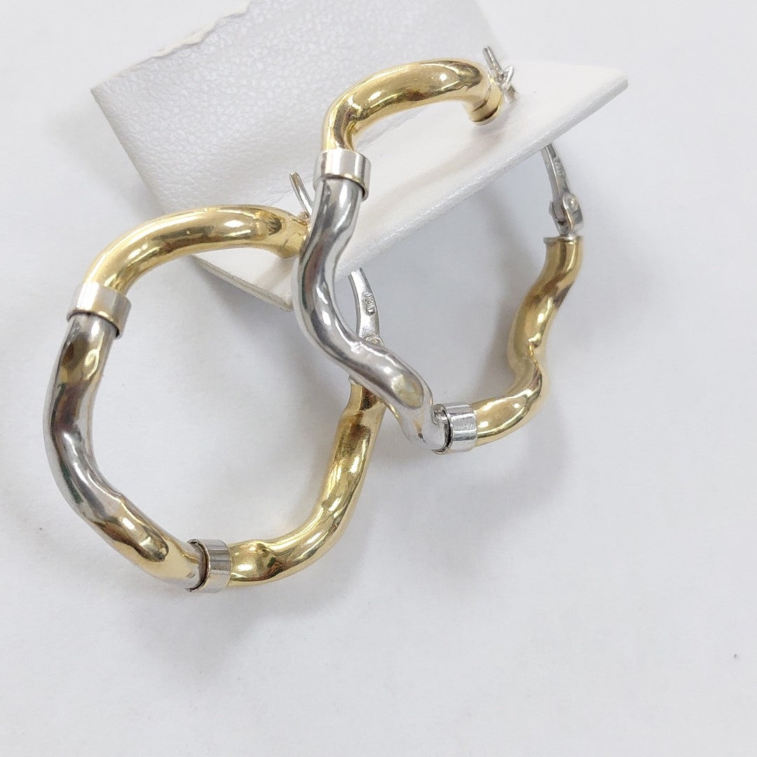 ARRACADAS PAR ORO, ORO BLANCO 14 K 3.1 GRMS (SEMINUEVO)
