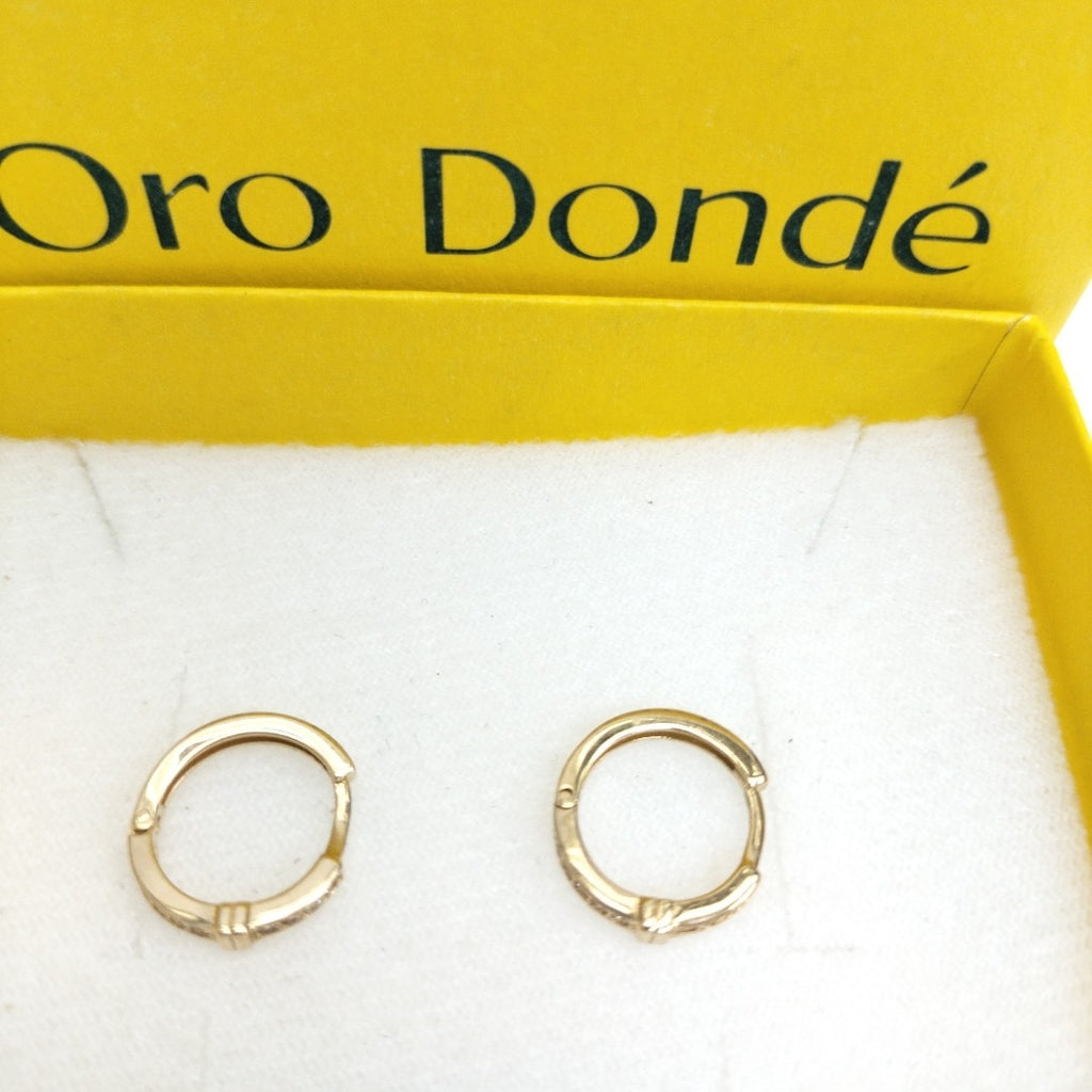 ARETES HUGGIES C CIRCONIA 14K 1.9 GR (NUEVO)
