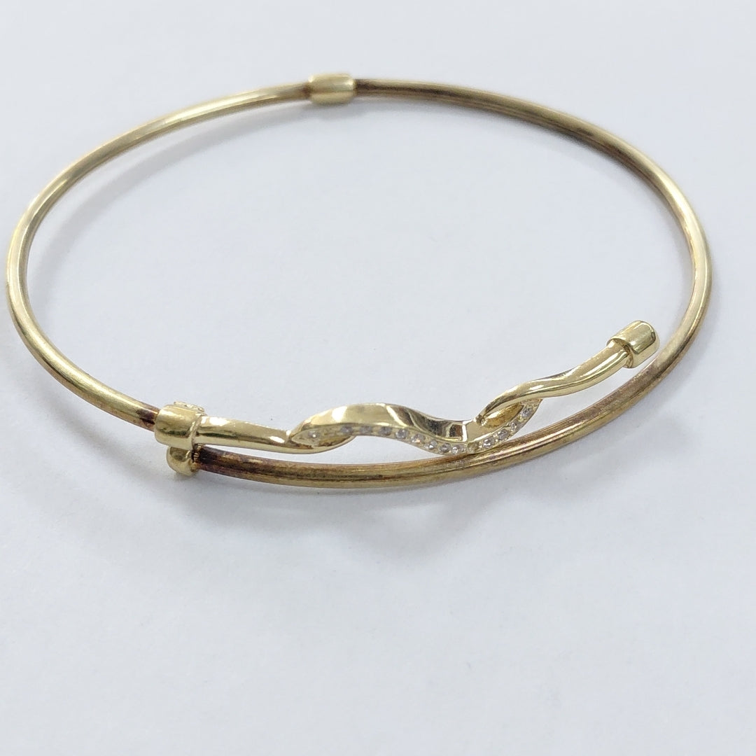 PULSERA RIGIDA ORO 14 K 6.4 GRMS (SEMINUEVO)