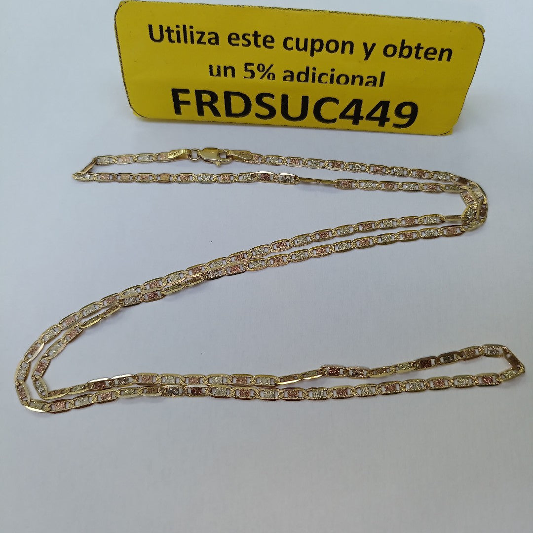 CADENA ORO, ORO COMBINADO 14 K 5.1 GRMS (SEMINUEVO)
