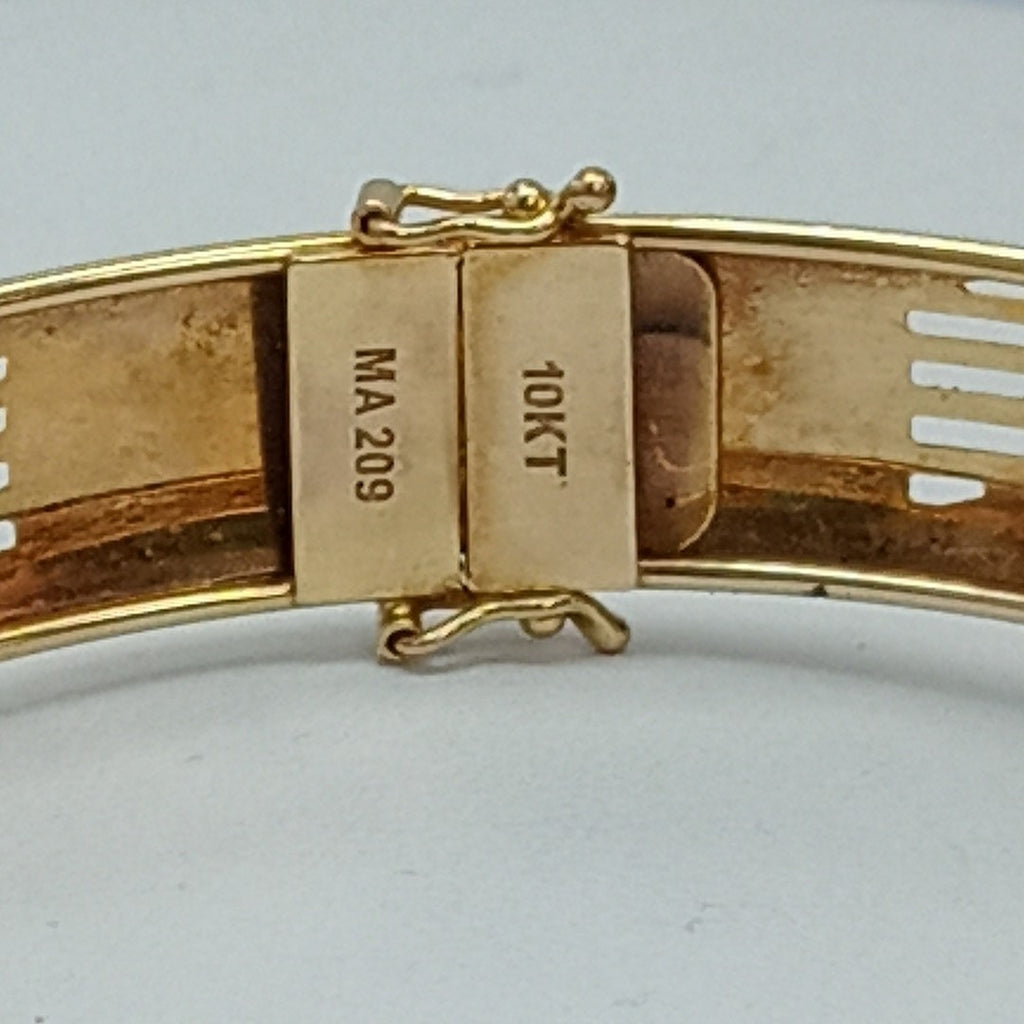 PULSERA RIGIDA ORO COMBINADO 10 K 8,20 GRMS (SEMINUEVO)