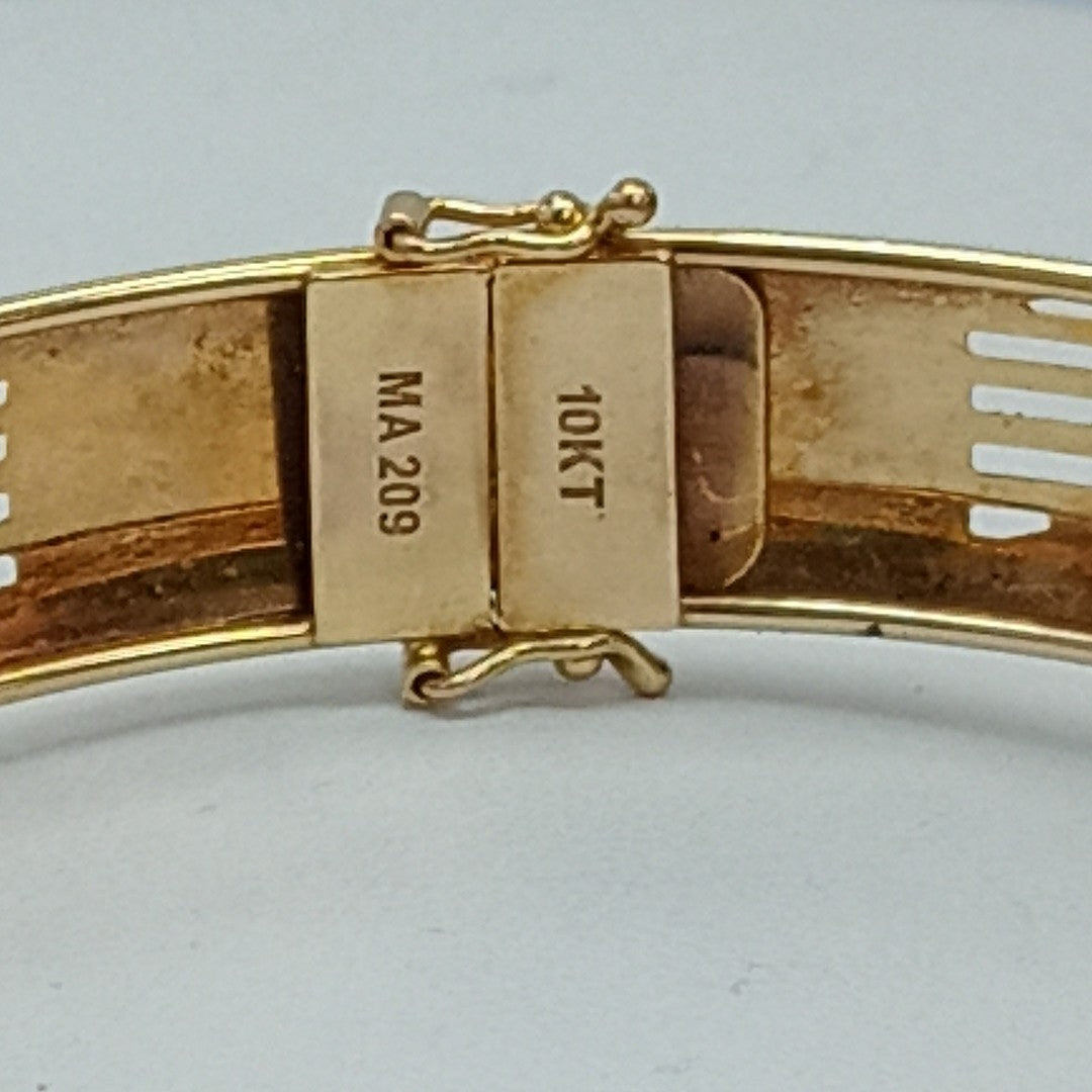 PULSERA RIGIDA ORO COMBINADO 10 K 8,20 GRMS (SEMINUEVO)