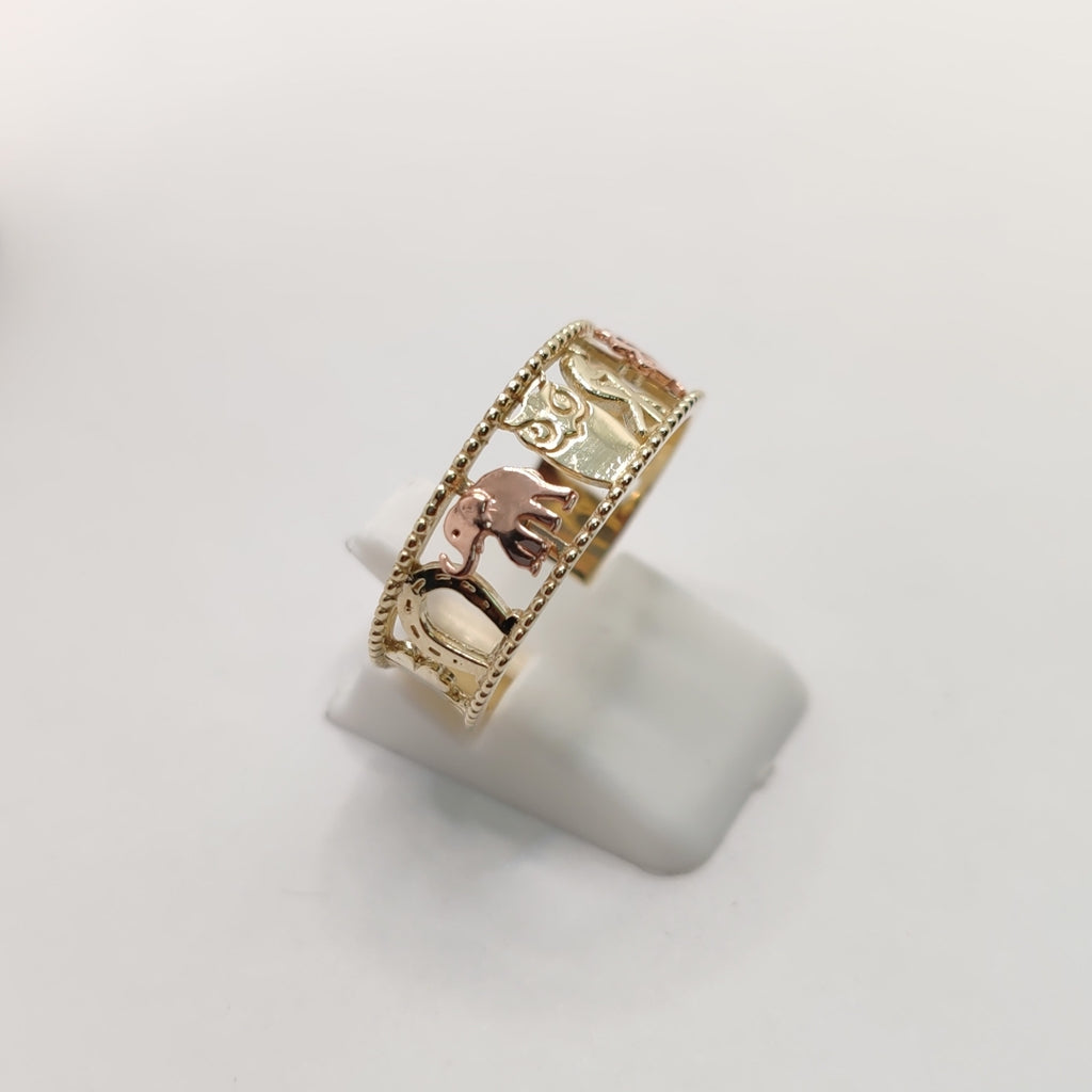 ANILLOS ARGOLLA DE LA SUERTE 10K TALLA 9 3 GR (NUEVO)