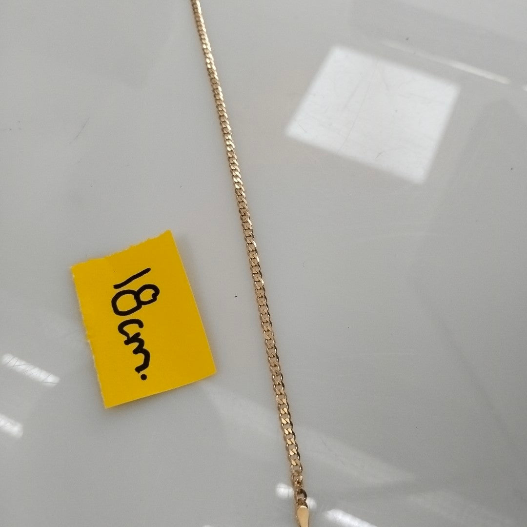 PULSERA TEJIDO BARBADA 14K 18 CM 2.1 GR (NUEVO)
