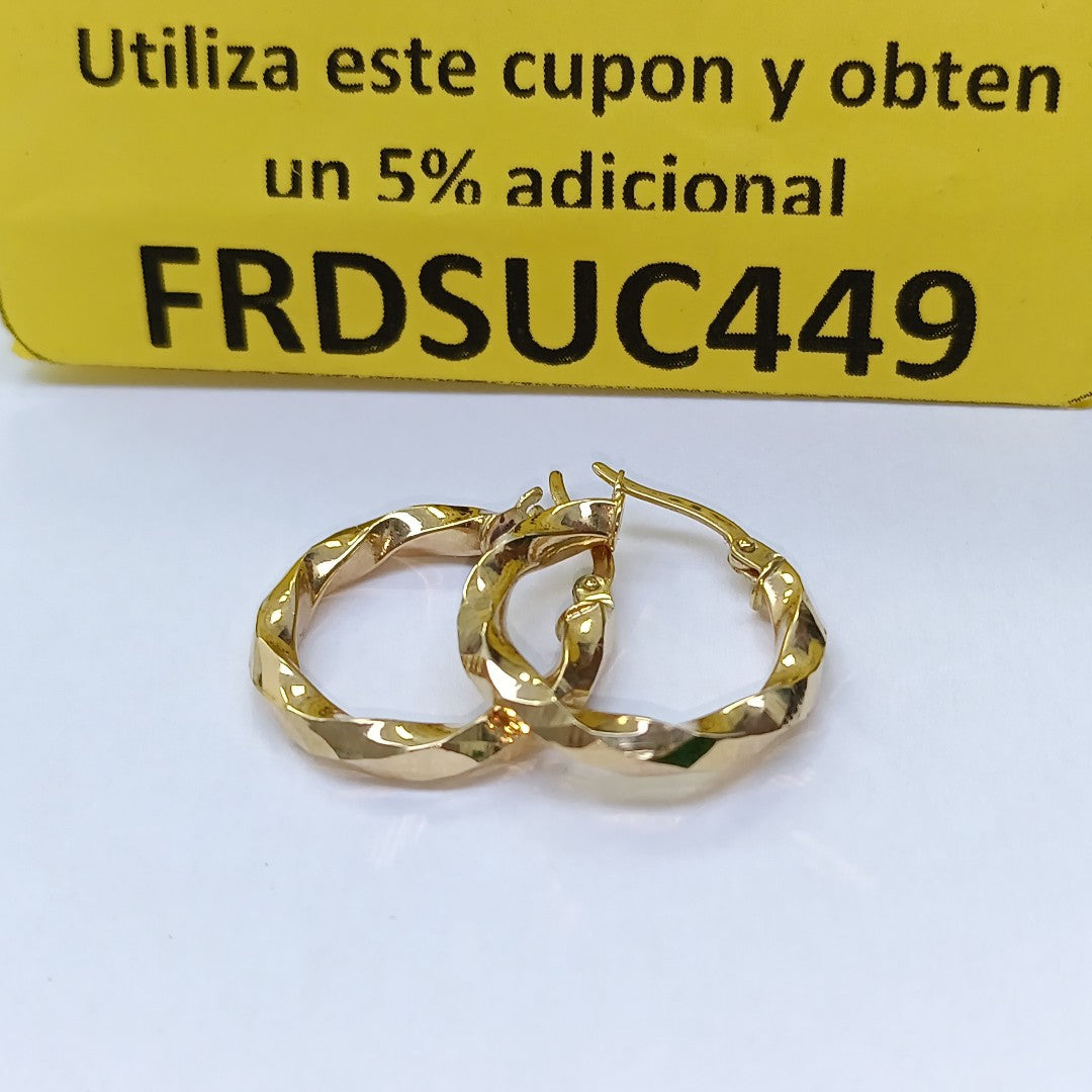 ARRACADAS PAR ORO 14 K 2.4 GRMS (SEMINUEVO)