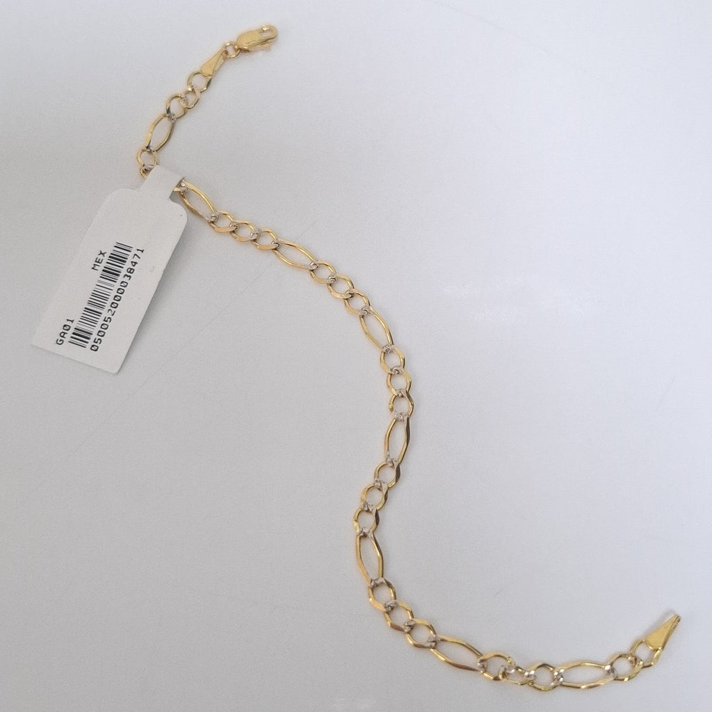 PULSERA 3X1 DIAMANTADA 14K 18 CM 2.7 GR (NUEVO)