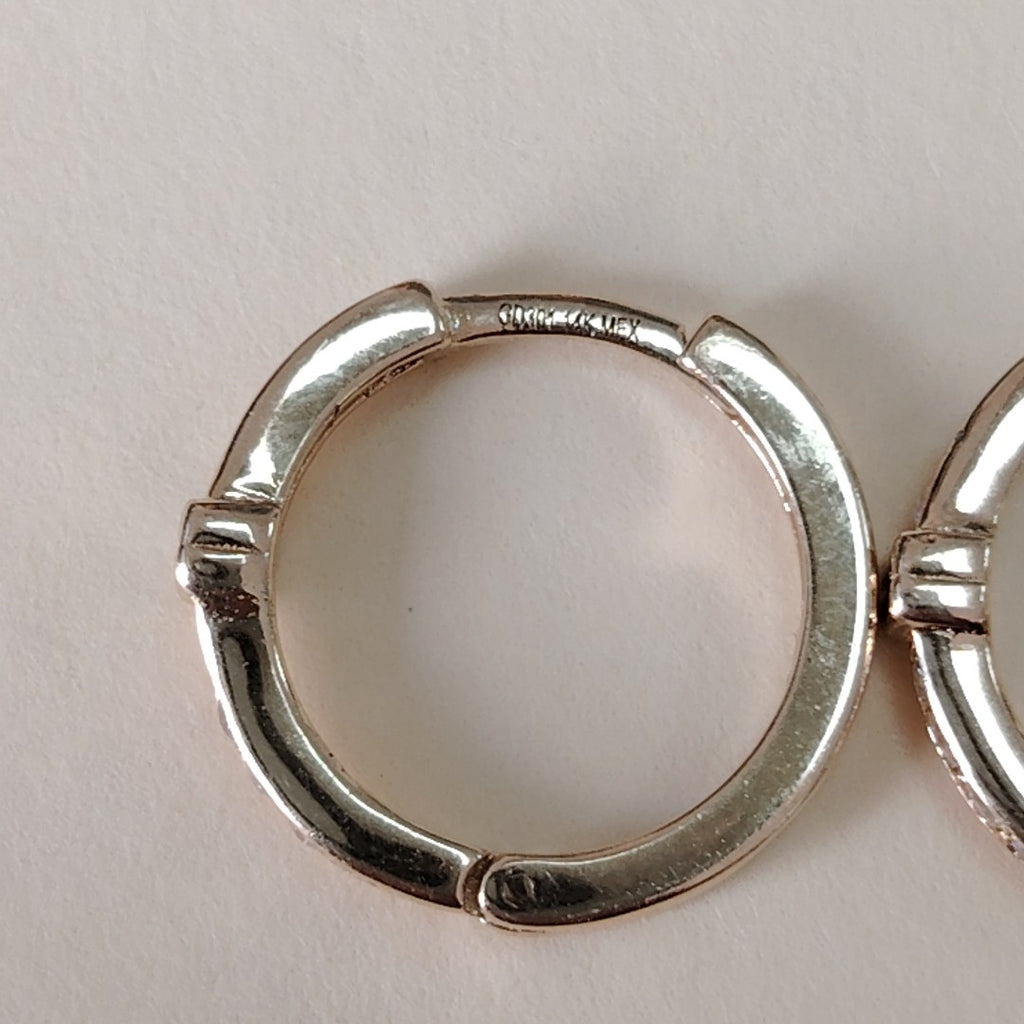 ARETES HUGGIES C CIRCONIA 14K 1.9 GR (NUEVO)