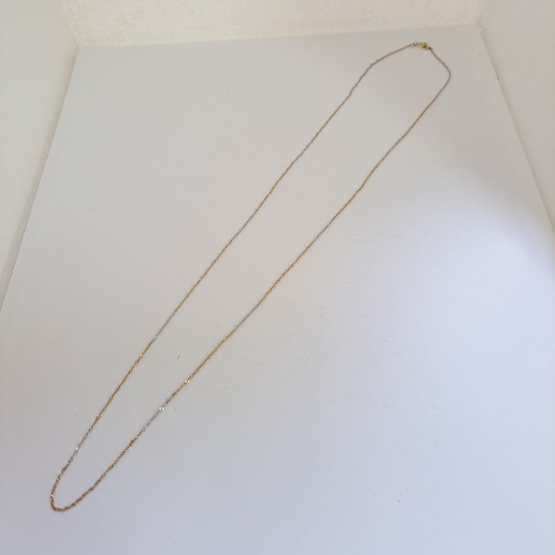 CADENA ORO COMBINADO 14 K 1,20 GRMS (SEMINUEVO)