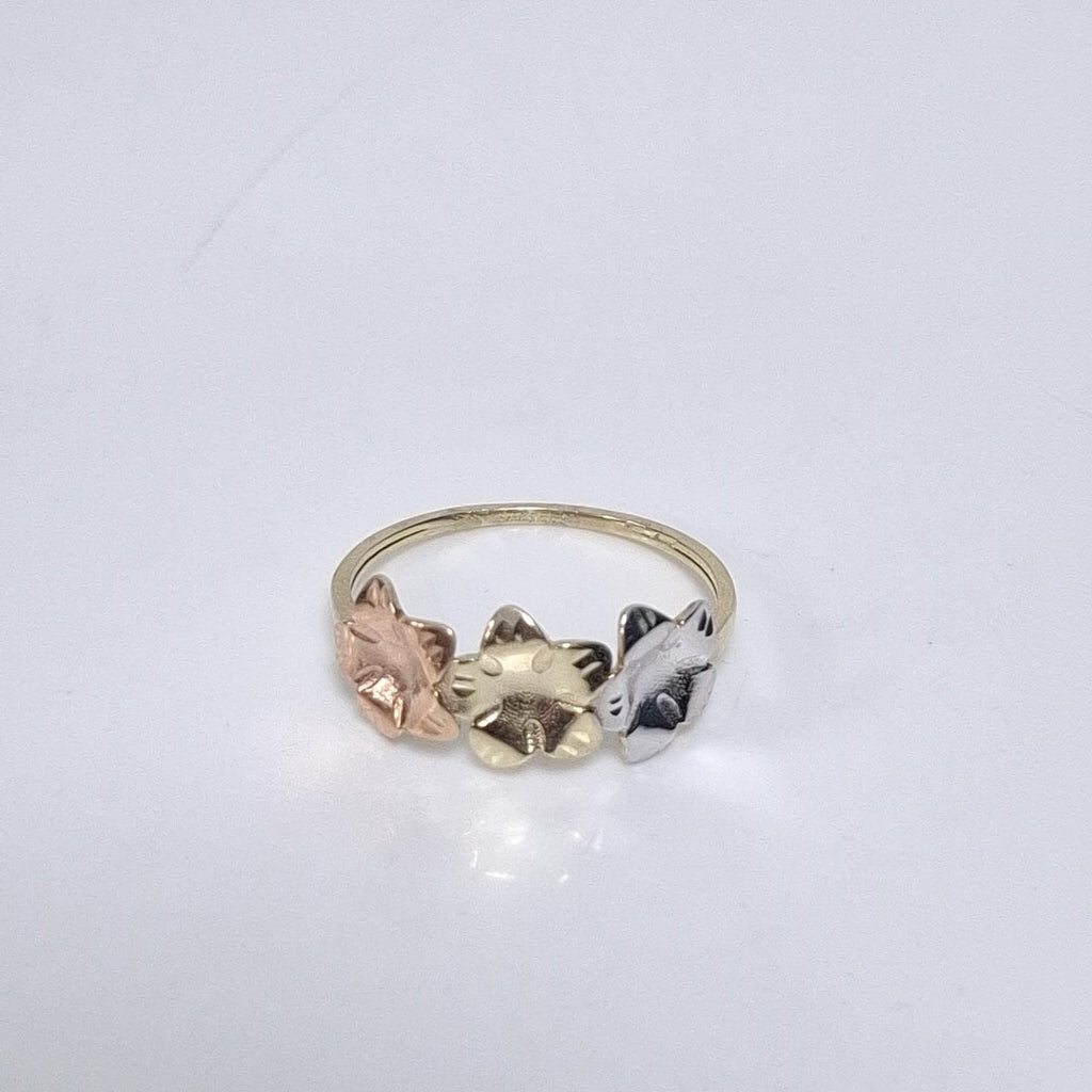 ANILLOS ANILLITO FIG FLORES 10K TALLA 8 1.2 GR (NUEVO)