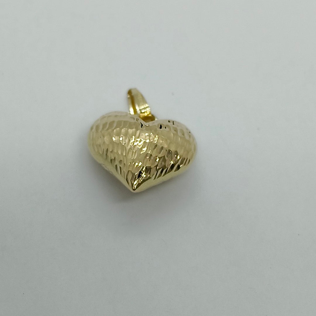 DIJE TEJIDO CORAZON LABRADO 14K 0.9 GR (NUEVO)