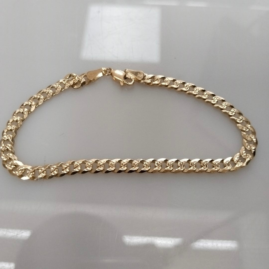 PULSERA BARBADA 14K 21 CM 7.6 GR (NUEVO)