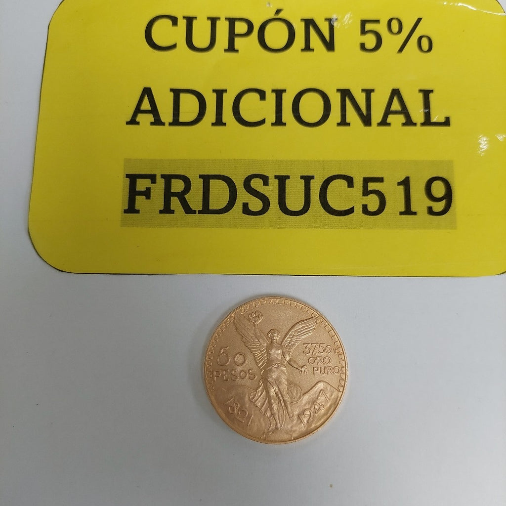 K1 41.6 GRMS 21 K IDENTIFICACIÓN MONEDA NOMINATIVA MONEDAS PESOS 50 PESOS (SEMINUEVO)