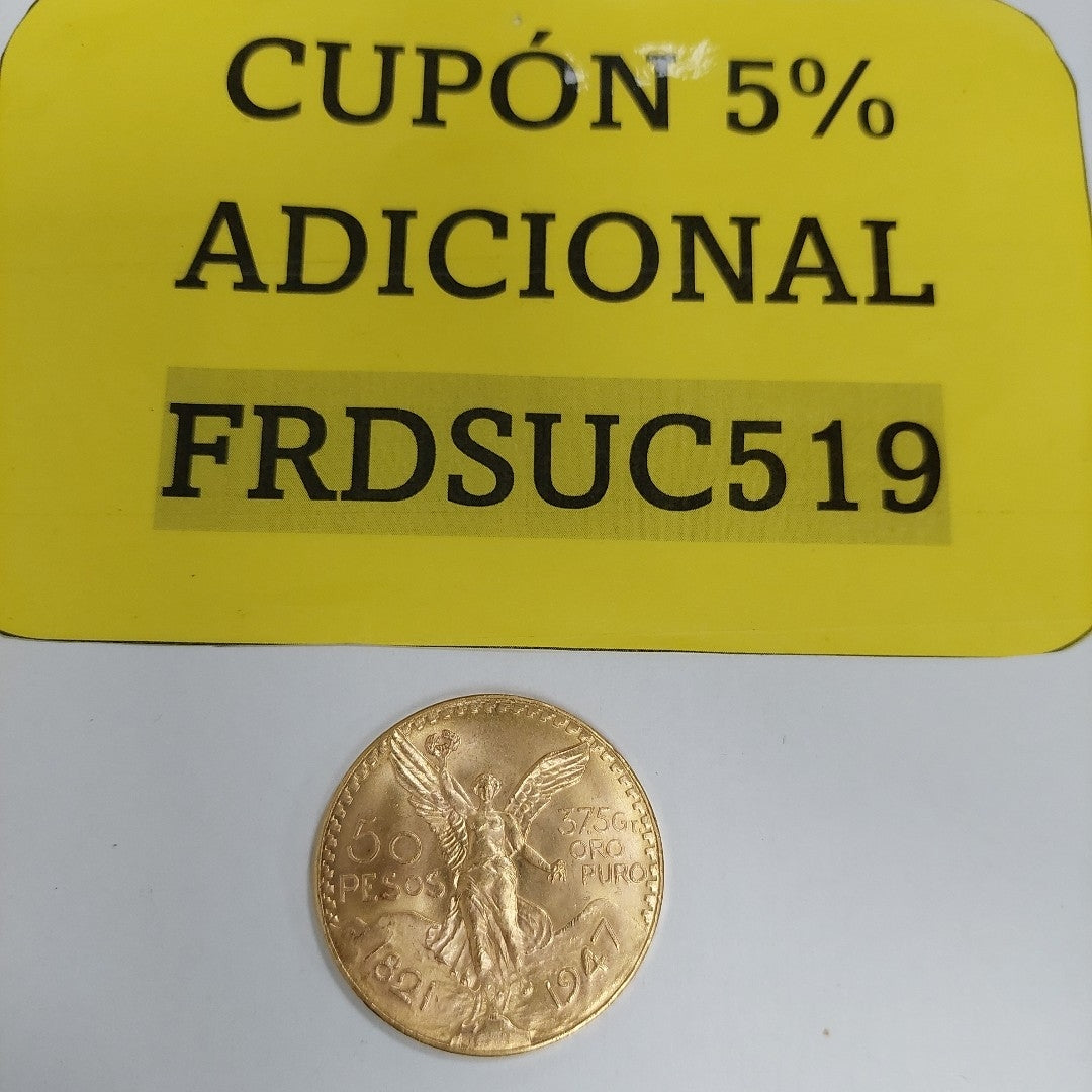 K1 41.6 GRMS 21 K IDENTIFICACIÓN MONEDA NOMINATIVA MONEDAS PESOS 50 PESOS (SEMINUEVO)