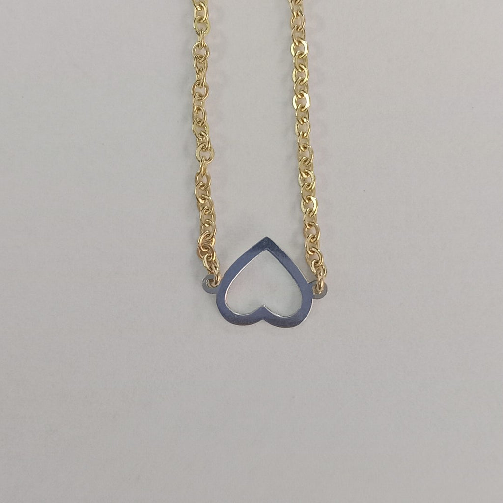 PULSERA ESPECIAL CON CORAZONES CONBINADOS 14K 18 CM 1.7 GR (NUEVO)