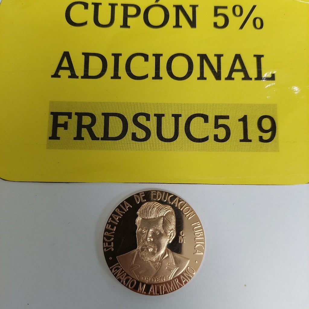 MEDALLA CONMEMORATIVA ORO 21 K 42 GRMS (SEMINUEVO)