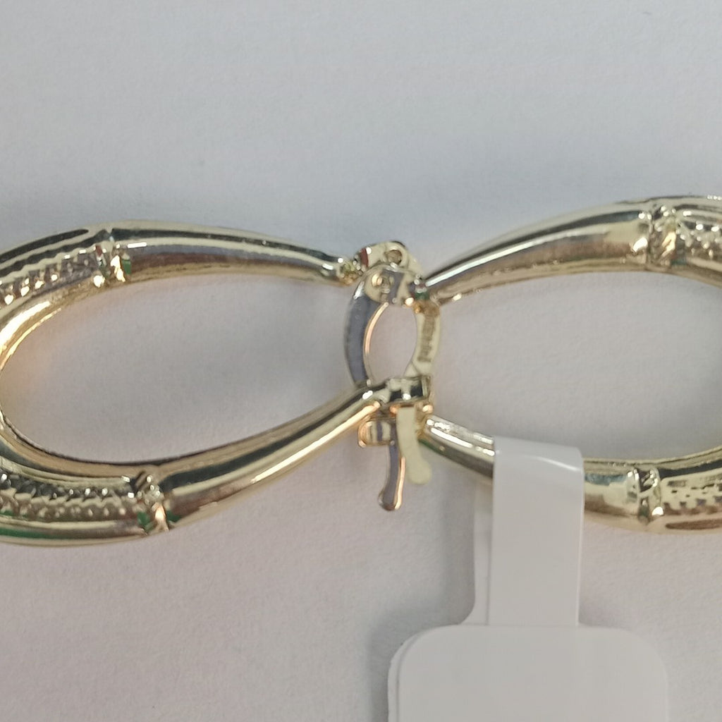 ARETES ARRACADAS ESTRIADAS 14K 2.5 GR (NUEVO)