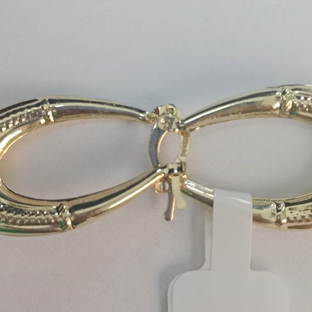 ARETES ARRACADAS ESTRIADAS 14K 2.5 GR (NUEVO)