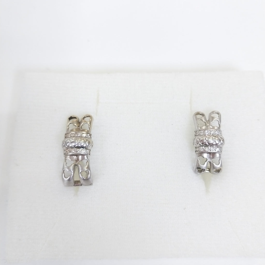 ARETES PAR ORO BLANCO 14 K 4,70 GRMS (SEMINUEVO)