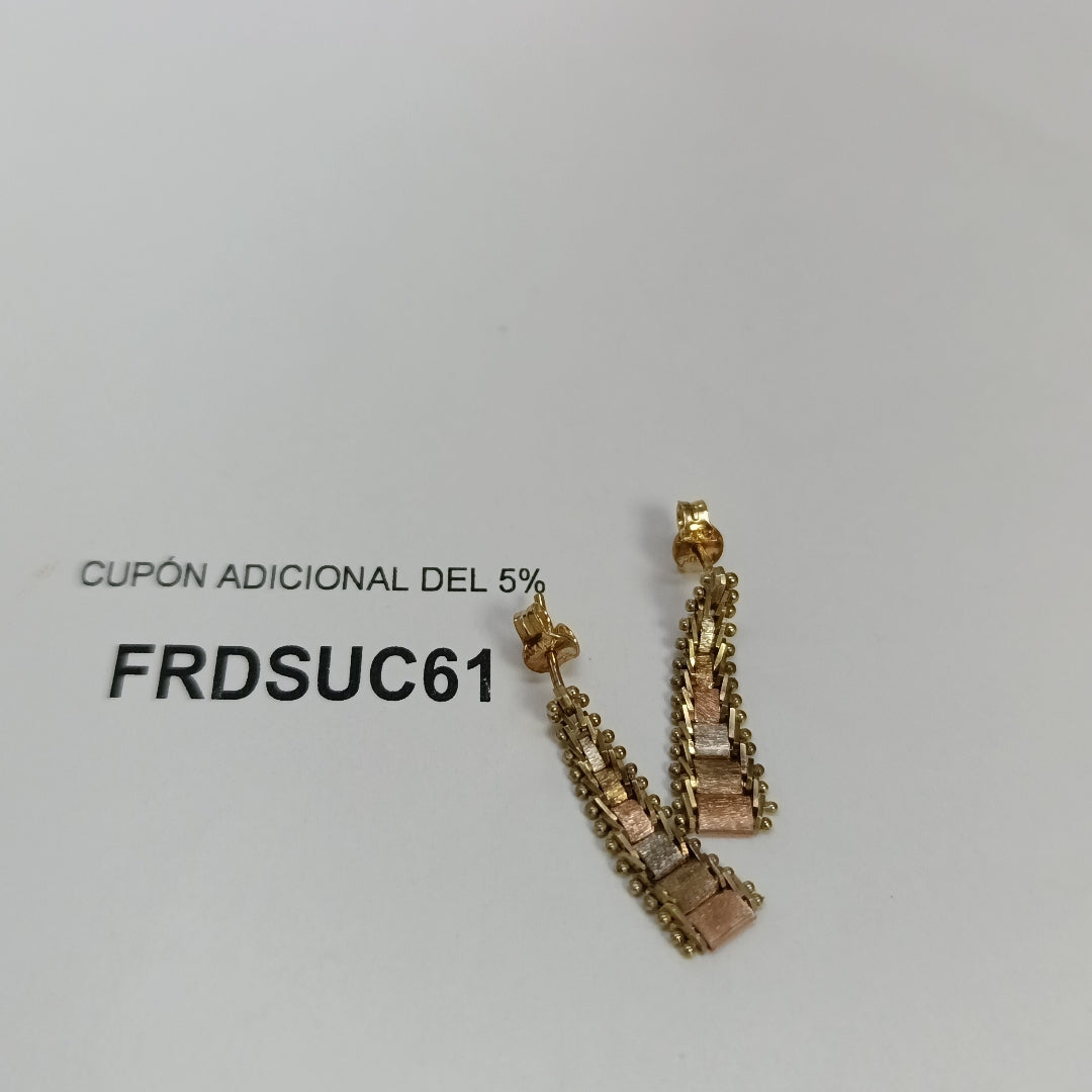 ARETES PAR ORO 14 K 2.5 GRMS (SEMINUEVO)