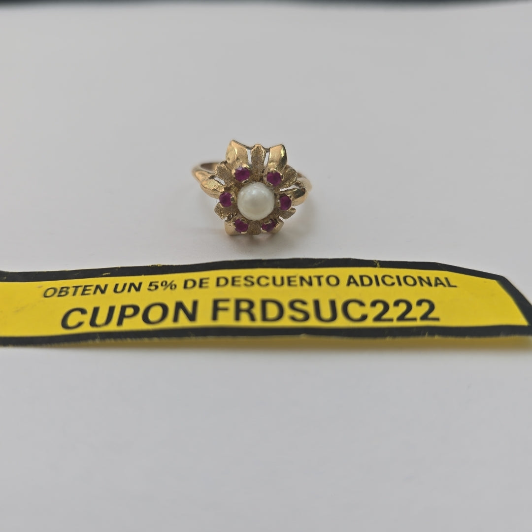 K1 4,30 GRMS 14 K ESPECIFICACIONES COMPLEMENTARIAS ANILLITO TIPO FLOR (SEMINUEVO)