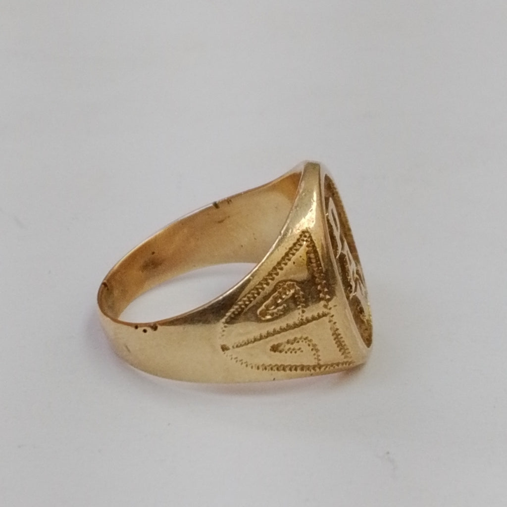 ANILLO CONMEMORATIVO ORO 14 K 8,00 GRMS (SEMINUEVO)