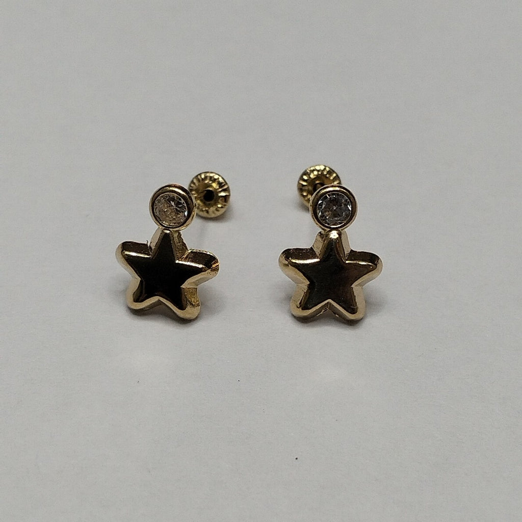 BROQUELES BROQUEL FIG ESTRELLA C CIRCONIA 14K 0.2603 GR (NUEVO)
