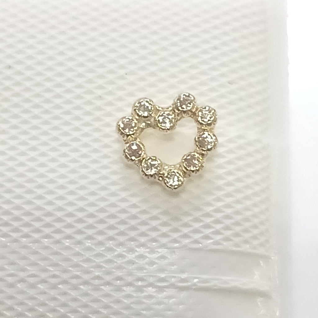 BROQUELES BROQUEL FIG CORAZON 14K 0.23 GR (NUEVO)