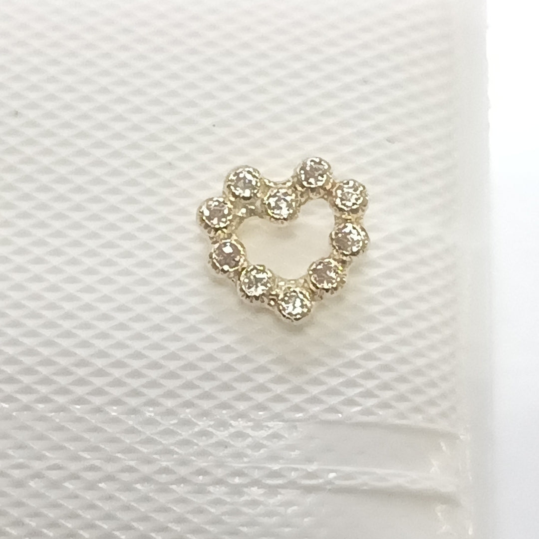 BROQUELES BROQUEL FIG CORAZON 14K 0.23 GR (NUEVO)