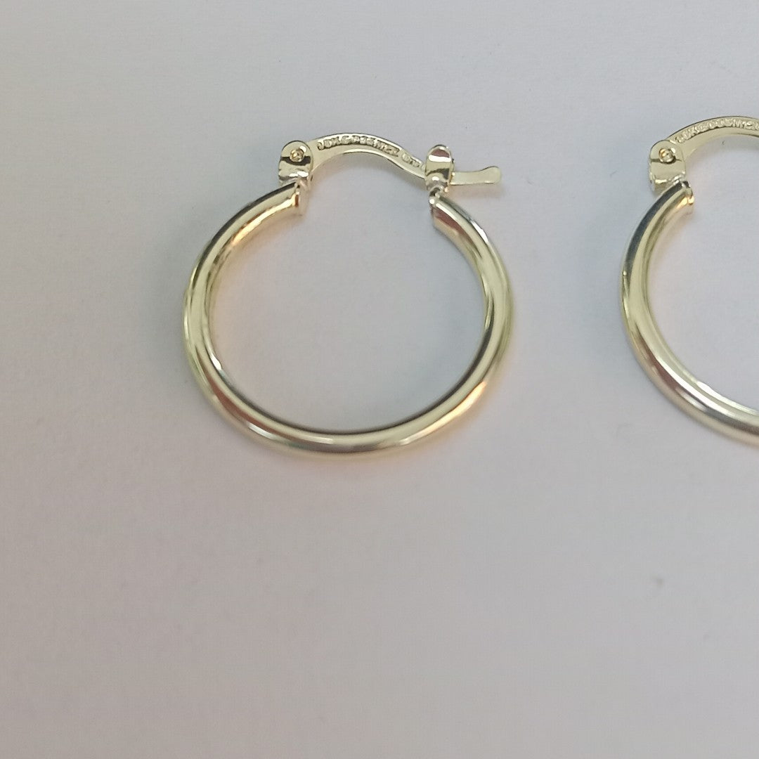 ARETES TEJIDO ARRACADAS LISAS 14K 1.2 GR (NUEVO)