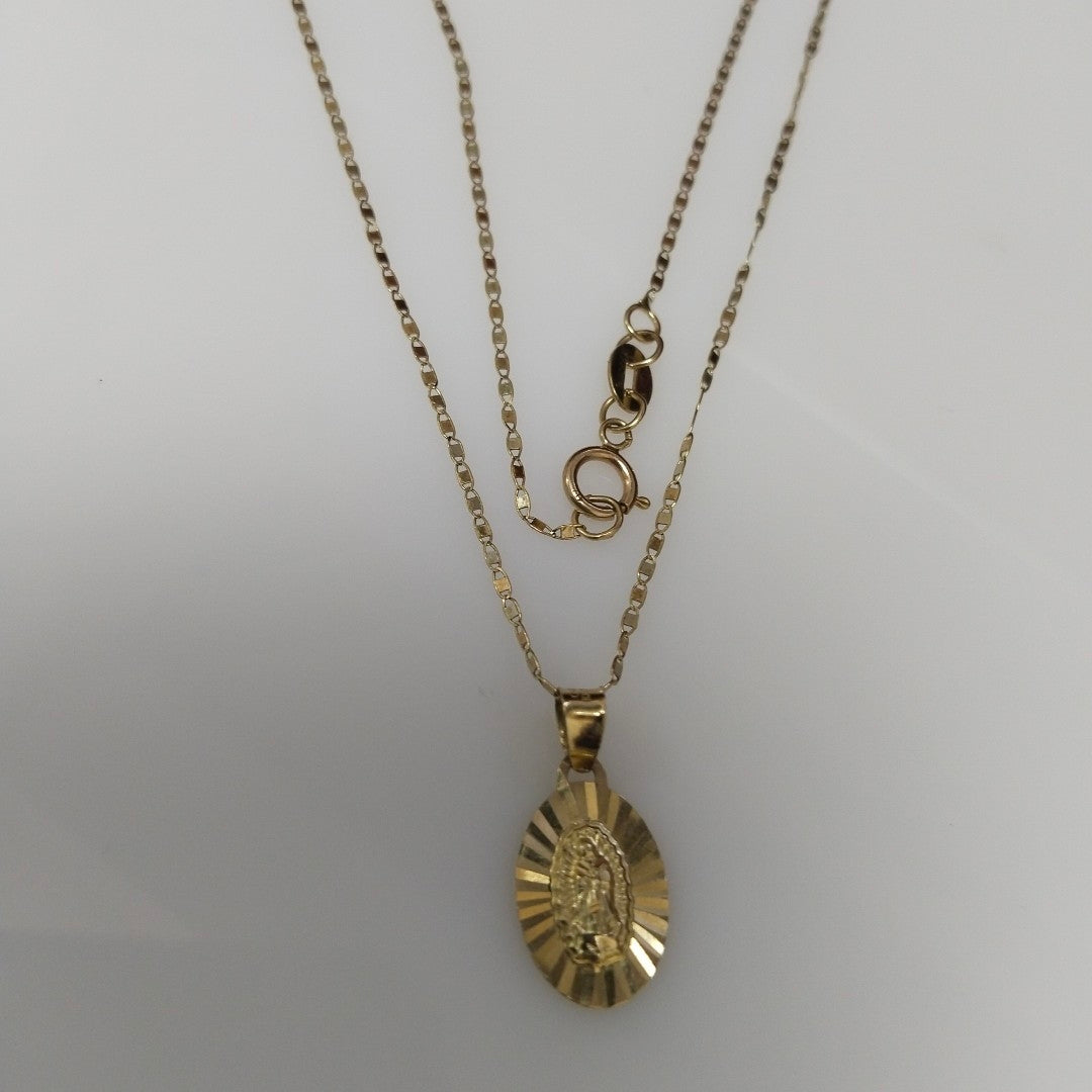 CADENA,MEDALLA RELIGIOSA ORO 10 K 1,20 GRMS (SEMINUEVO)