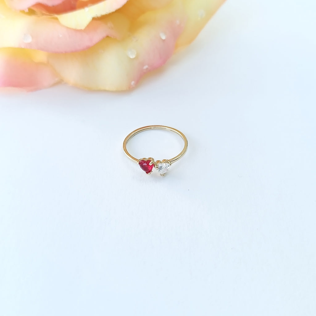 ANILLOS CON CIRCONIA T PIEDRA DE COLOR 14K TALLA 7 1 GR (NUEVO)