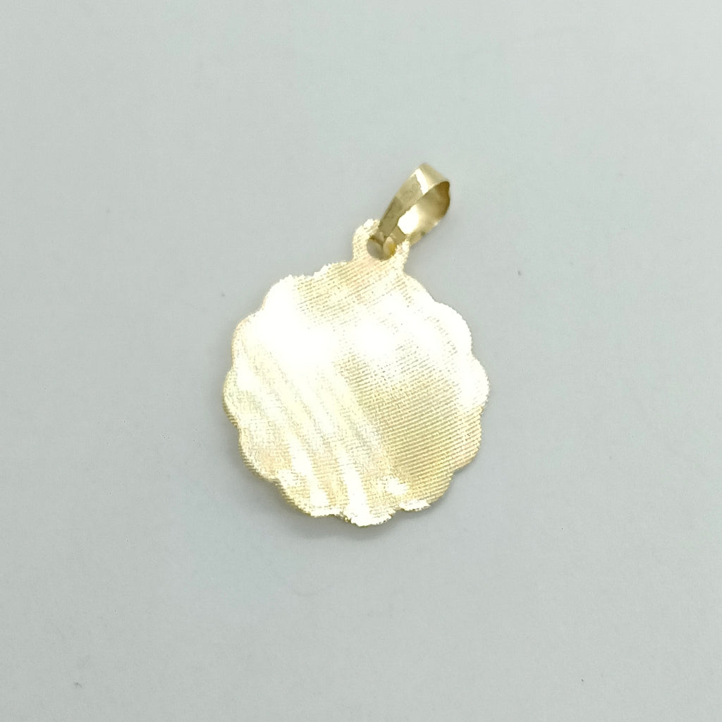 DIJE MEDALLA RELIGIOSA 14K 0.7 GR (NUEVO)