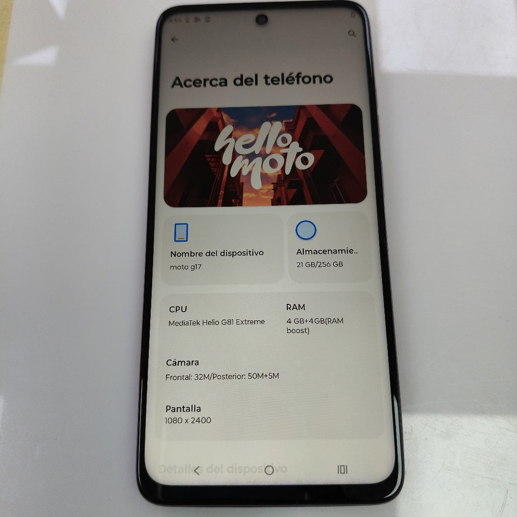 CELULAR MOTOROLA MOTO G17 XT2623-1 (2026) 256 GB 4 GB RAM (SEMINUEVO)
