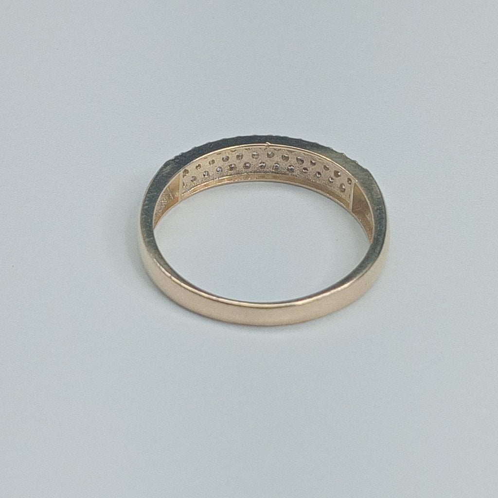 ANILLO ANILLITO C CIRCONIAS 14K 9 TALLA 2.5 GR (NUEVO)