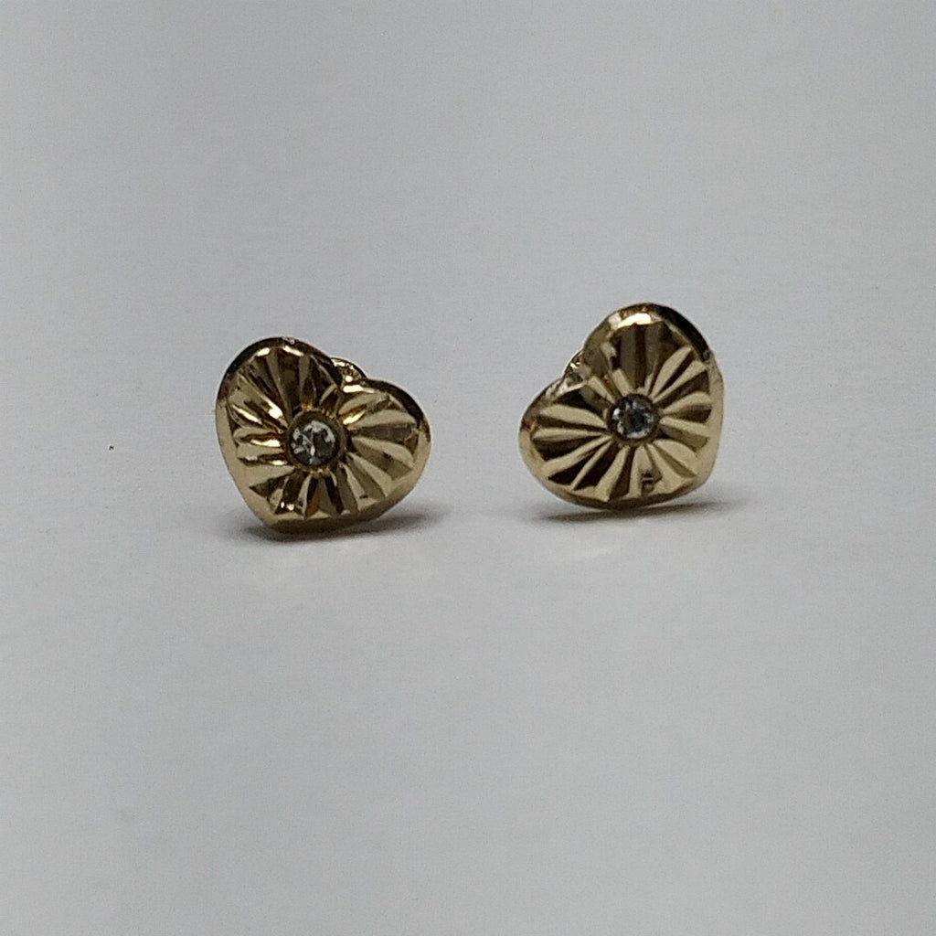 BROQUELES BROQUEL FIG CORAZON C CIRCONIA 14K 0.2603 GR (NUEVO)