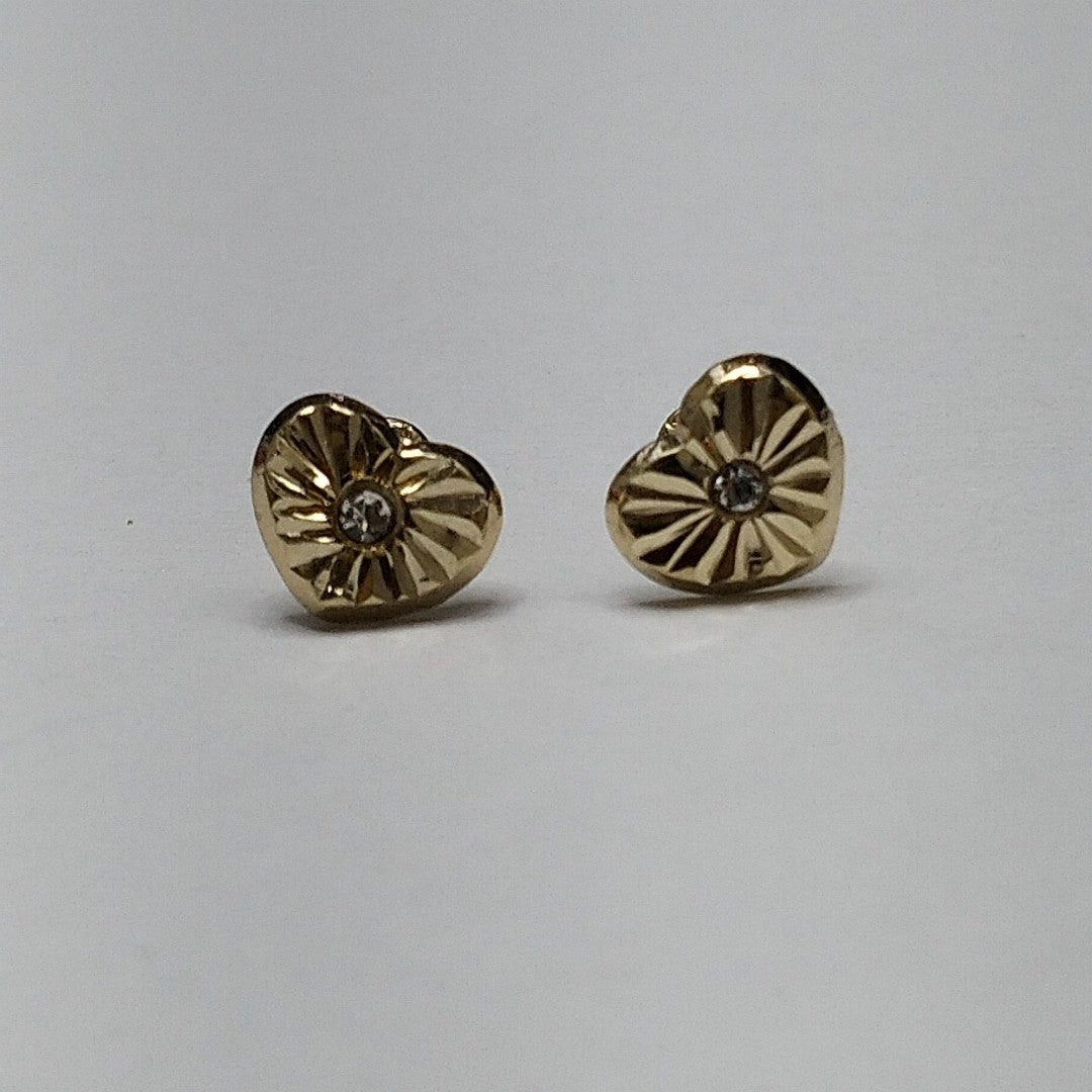 BROQUELES BROQUEL FIG CORAZON C CIRCONIA 14K 0.2603 GR (NUEVO)