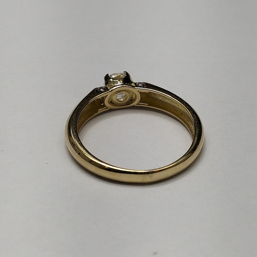 ANILLO ANILLITO C CIRCONIAS 14K 7 TALLA 2.1 GR (NUEVO)