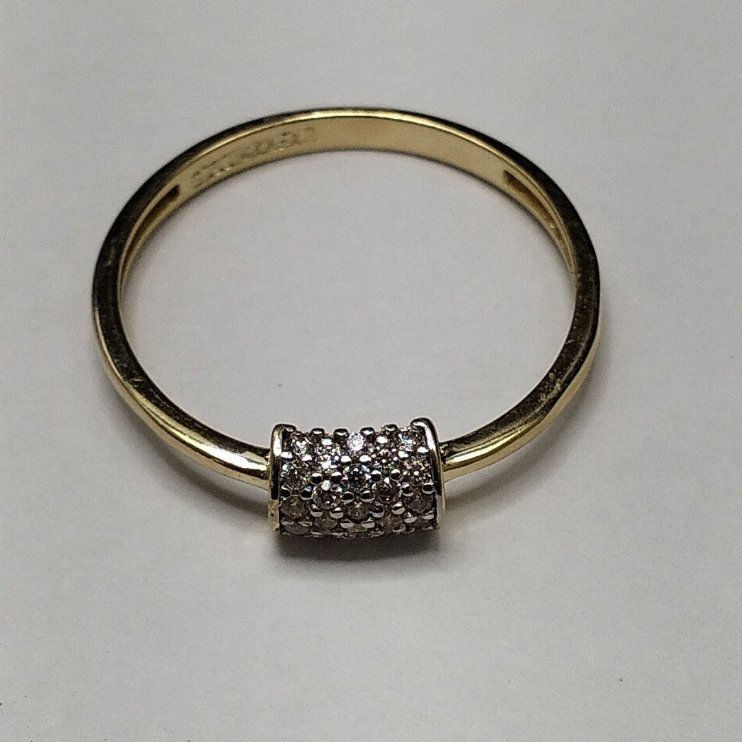 ANILLO ANILLITO C CIRCONIAS 14K 8 TALLA 1.4 GR (NUEVO)