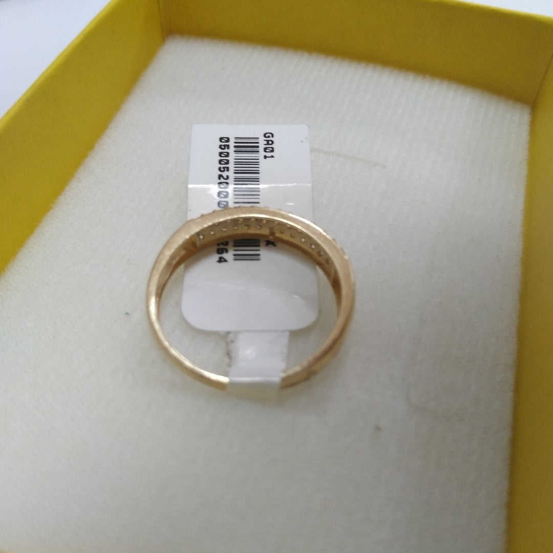 ANILLO ANILLITO C CIRCONIAS 14K 9 TALLA 2.5 GR (NUEVO)