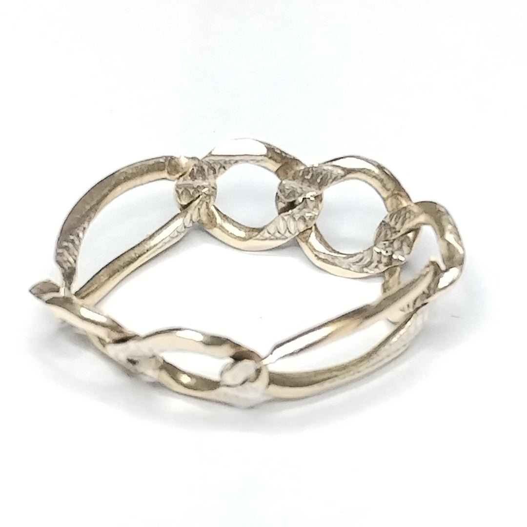 ANILLO ORO COMBINADO 14 K 4.2 GRMS (SEMINUEVO)
