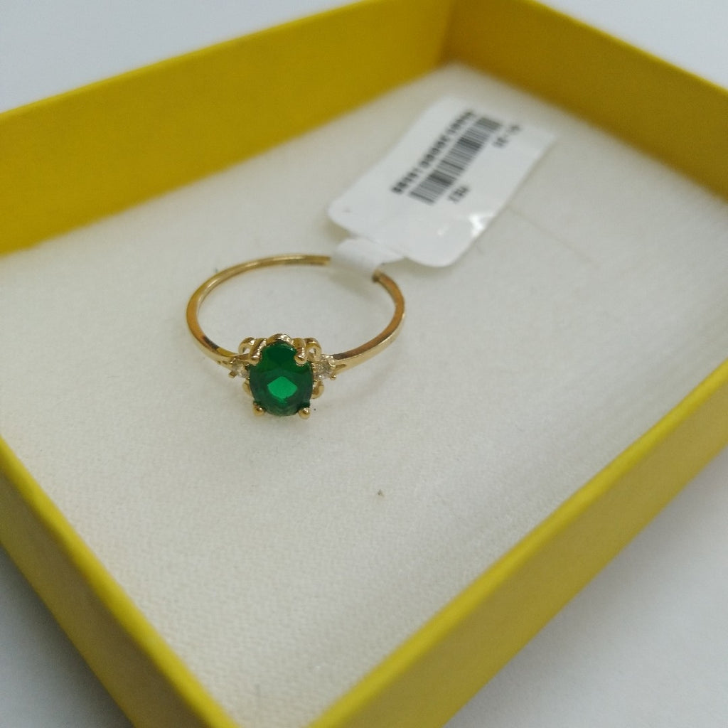 ANILLOS CON CIRCONIAS PDRAS DE COLOR 14K TALLA 7 1 GR (NUEVO)