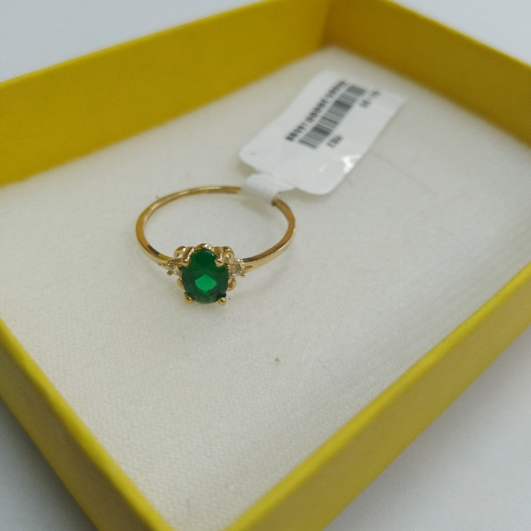 ANILLOS CON CIRCONIAS PDRAS DE COLOR 14K TALLA 7 1 GR (NUEVO)