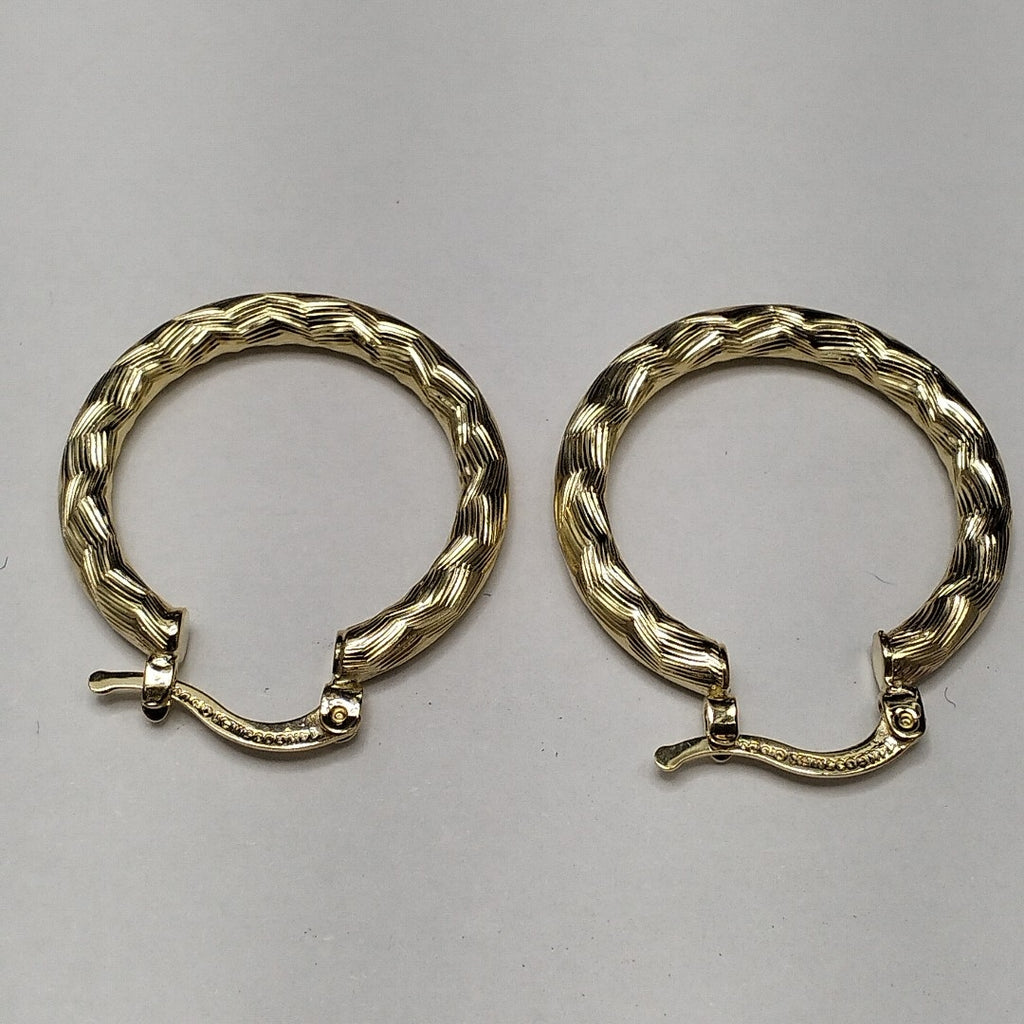 ARETES TEJIDO ARRACADA LABRADA 14K 2.8 GR (NUEVO)