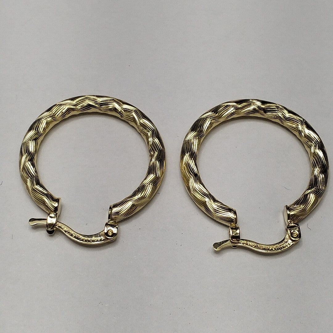 ARETES TEJIDO ARRACADA LABRADA 14K 2.8 GR (NUEVO)