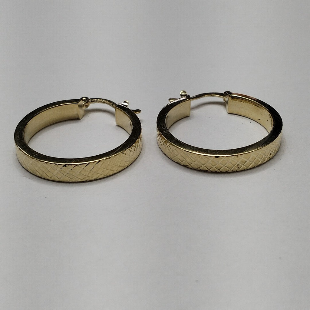ARETES TEJIDO ARRACADAS FACETADAS 14K 2.9 GR (NUEVO)
