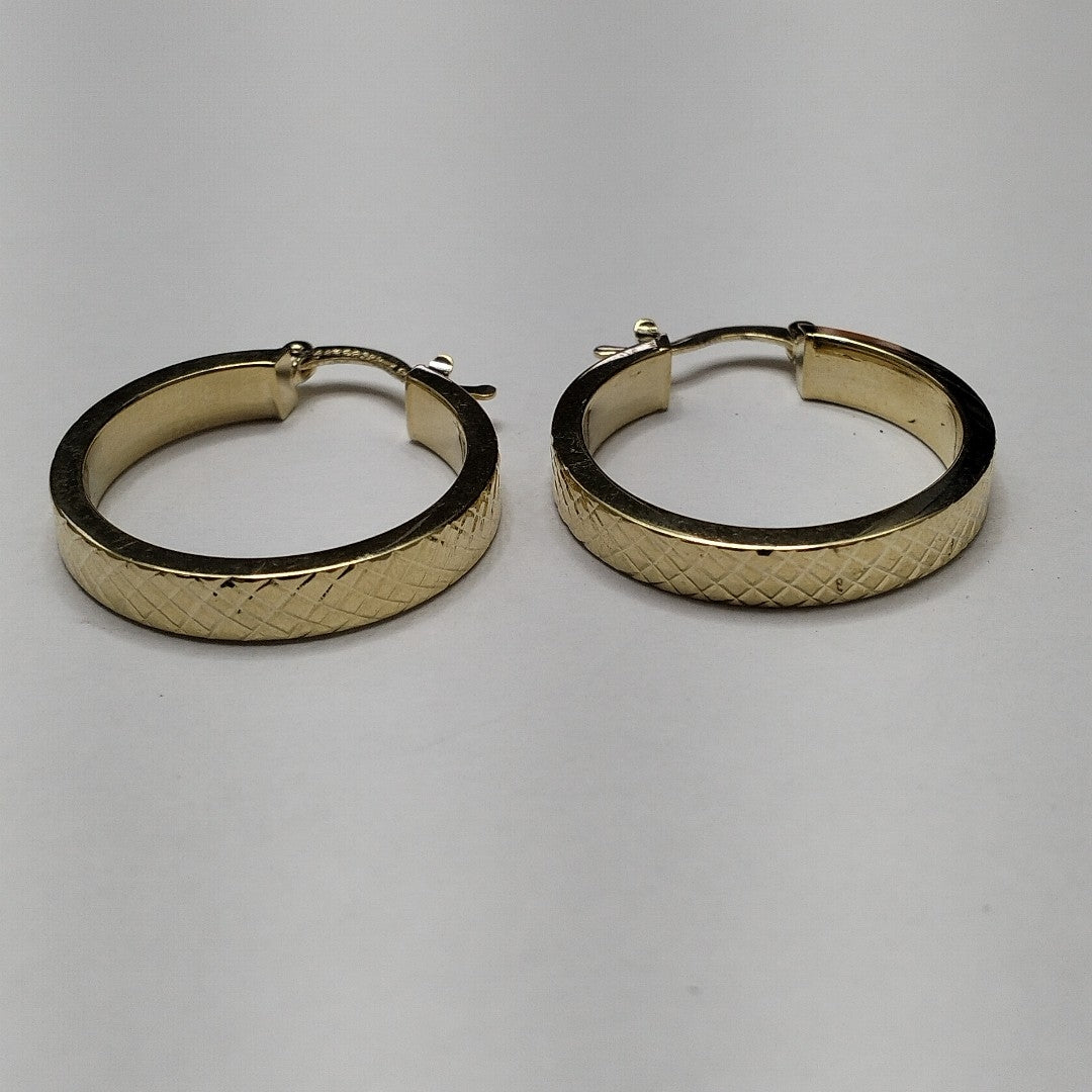 ARETES TEJIDO ARRACADAS FACETADAS 14K 2.9 GR (NUEVO)